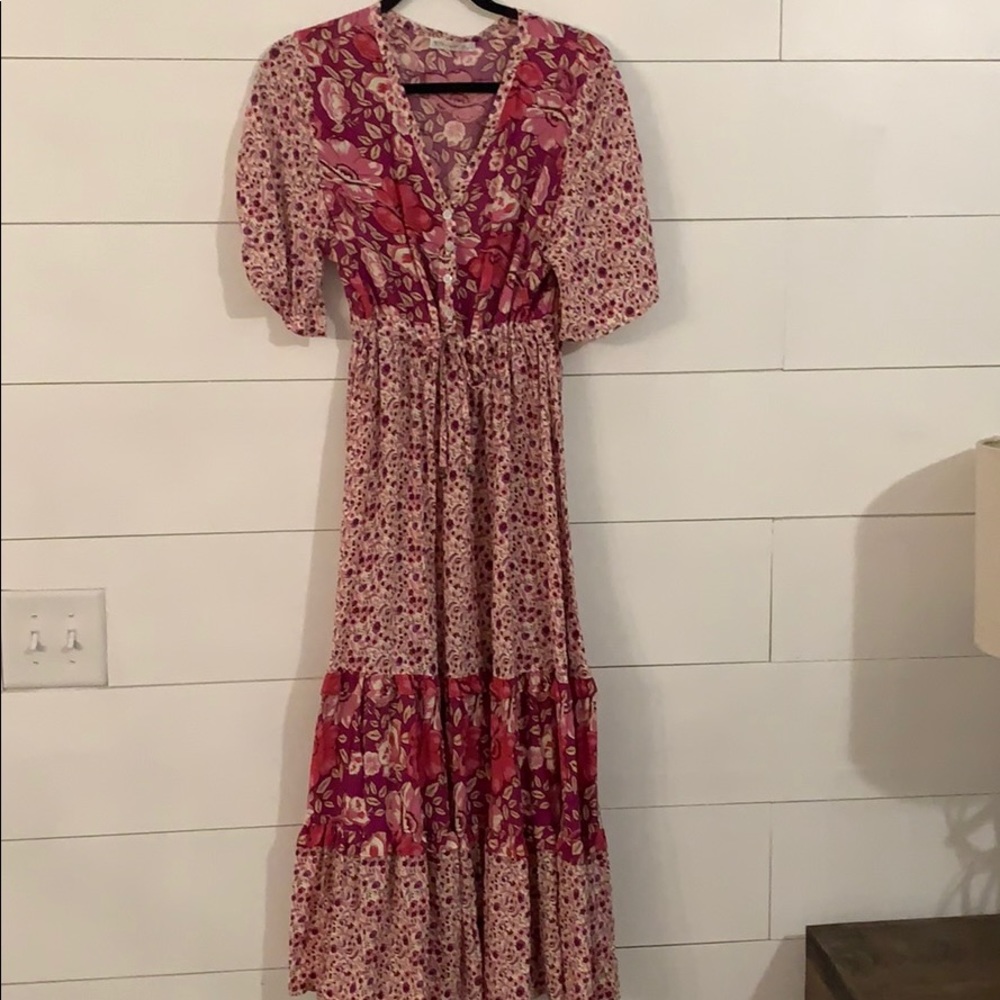Pink midi dress